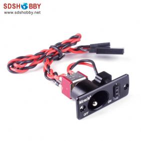 Square Aluminum Alloy Single Switch-Black