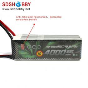 Gens ACE New Design High Quality 4000mAh 25C 4S 14.8V Lipo Battery with T Plug