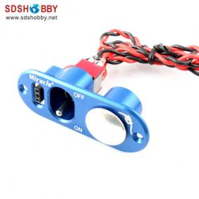 Single Power Switch with Fuel Dot Blue Color