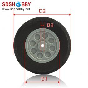 RC Airplane Sponge Wheel D45x H19 x Φ3mm