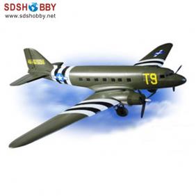 C-47 Skytrain 2.4G EPO Foam Plane (Green) Ready to Fly Left Hand Throttle Brushless Version