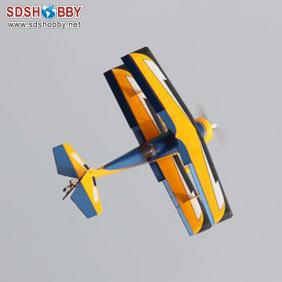 New 71" Pitts 50CC RC Model Gasoline Airplane ARF /Petrol Airplane Black & Blue & Yellow Color