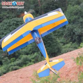 New 71" Pitts 50CC RC Model Gasoline Airplane ARF /Petrol Airplane Black & Blue & Yellow Color