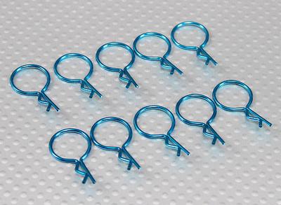 Large-ring Body Clips (Blue) (10Pcs)