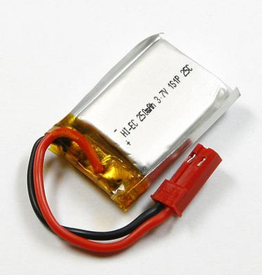 HI-EC 250mAh / 3.7V 25C LiPoly Battery Pack W/ JST-connector