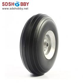 RC Airplane PU wheel with Dia-Casting Aluminum hub 3.75''/96mm