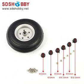 RC Airplane PU wheel with Dia-Casting Aluminum hub 3.25''/83mm