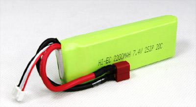 HI-EC 2200mah/7.4V 20C Li-poly Battery Pack W/T-connector