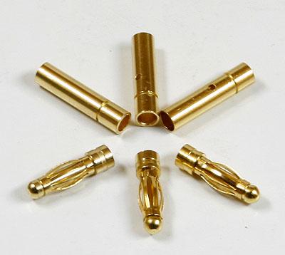 3mm Golden Plated Connector (3 pairs) AM-1001B