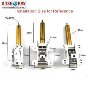 Air Retract Gear Mounts (Φ2.5) 2pcs One-way Air-pressure Control