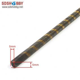 Flexible Axle (Round & Square) in Reverse Dia. =φ6.35 Side=5X5mm Length=500mm