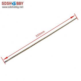 Flexible Axle (Round & Square) in Reverse Dia. =φ6.35 Side=5X5mm Length=500mm