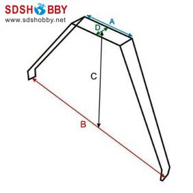 Carbon Fiber Landing Gear*1pcs without 3K Treatment for 300# 20 Grade Electric Airplane