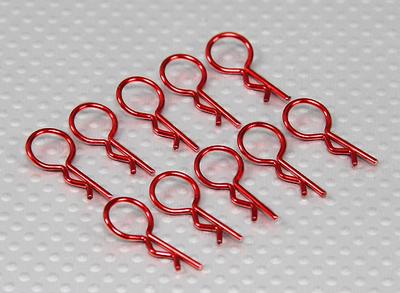 Medium-ring Body Clips (Red) (10Pcs)