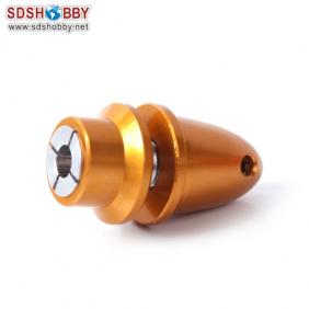 Aluminum Bullet Propeller Adaptor 4.0mm Yellow Color