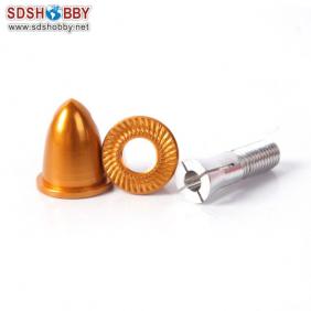 Aluminum Bullet Propeller Adaptor 4.0mm Yellow Color