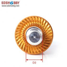 Aluminum Bullet Propeller Adaptor 4.0mm Yellow Color