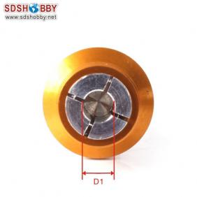 Aluminum Bullet Propeller Adaptor 4.0mm Yellow Color