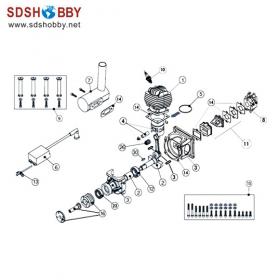 Gasket for Exhaust Pipe for Engine EME35