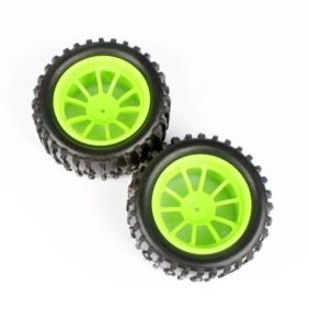 Wheels Set For 1/10 Truck With  Green   Hub Rim (2pcs)