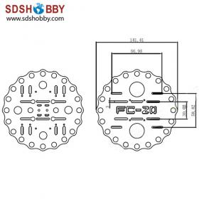 3k Carbon Fiber Shock Absorbing Plate A20 with 20 Damping Balls (Suit for SLR & 4-6kg Gimbal)