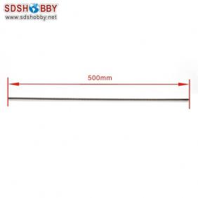 Flexible Axle (Round & Square) in Reverse Dia. =φ4.76 Side=3.7X3.7mm Length=500mm for RC Model Boat