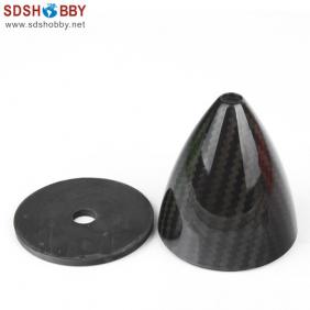 RC Model 2.25″ （57.2mm） Carbon Fiber Spinner with Carbon Fiber Back plate 3K Surface Processing