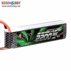 Gens ACE High Discharge Li-Po Battery 2200mAh 20C 7.4V/2S for RC Model