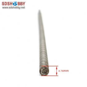 Flexible Axle (Round & Square) Positive Dia. =φ4.76 Side=3.7X3.7mm Length=310mm for RC Model Boat