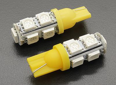 LED Corn Light 12V 1.8W (9 LED) - Yellow (2pcs)