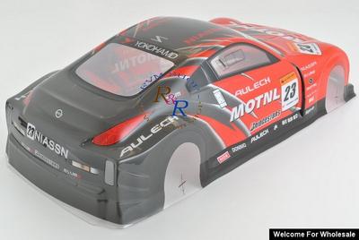 1/10 Nissan Fairlady 350Z Analog Painted RC Car Body with Rear Spoiler (Red)