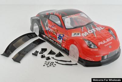 1/10 Nissan Fairlady 350Z Analog Painted RC Car Body with Rear Spoiler (Red)