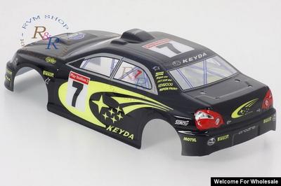 1/18 Subaru Impreza Analog Painted RC Car Body With Rear Spoiler (Black)