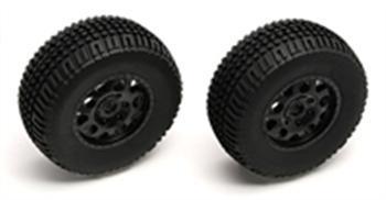 Associated Tire/Wheel Front Black SC10 ASC9812