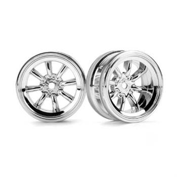 HPI MX60 8-Spoke Wheel 6mm Offset Chrome (2) HPI3942