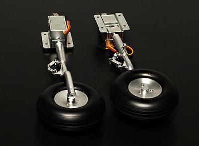 Turnigy Alloy Servoless 90 Degree Retractable Undercarriage Offset Sprung Oleo (1.20 Class P-51)