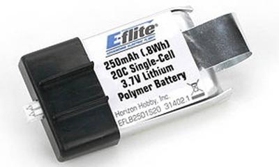 250mAh 1S 3.7V 20C LiPo Battery