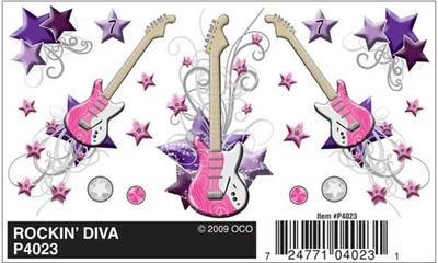 Dry Transfer Decals, Rockin' Diva