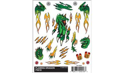 Dry Transfer Decals, Flaming Dragon