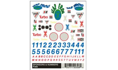 Dry Transfer Decals, Sponsors & Num