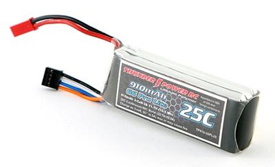 910mAh 3S 11.1V 25C LiPo Battery w/ JST