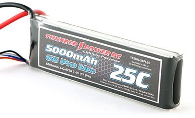 5000mAh 2S 7.4V 25C LiPo Battery