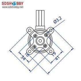 FSD 2826-14 KV1250 Outrunner Brushless Motor for Aircraft RC Plane RC Model