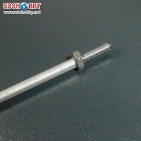 Titanium Alloy Knurled Push Rod M3X80mm with Double Sides Counterclockwise Teeth