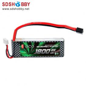 Gens ACE New Design High Quality 1800mAh 20C 3S 11.1V Lipo Battery with T Plug