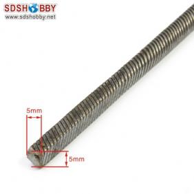 Flexible Axle (Round & Square) Positive Dia. =φ6.35 Side=5X5mm Length=305mm for RC Model Boat