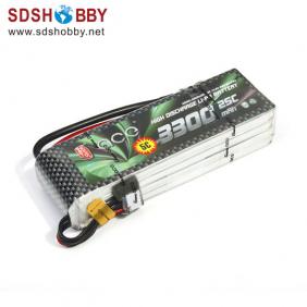 Gens ACE New Design High Quality 3300mAh 25C 4S 14.8V Lipo Battery with T Plug