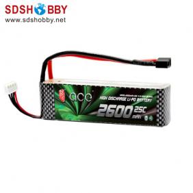 Gens ACE New Design High Quality 2600mAh 25C 3S 11.1V Lipo Battery with T Plug