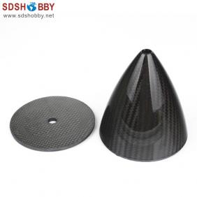 RC Model 3.75″ (95.3mm) Carbon Fiber Spinner with Carbon Fiber Back plate 3K Surface Processing