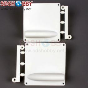 Servo Protector /Servo Mount for 36g/56g Servos White (one pair)